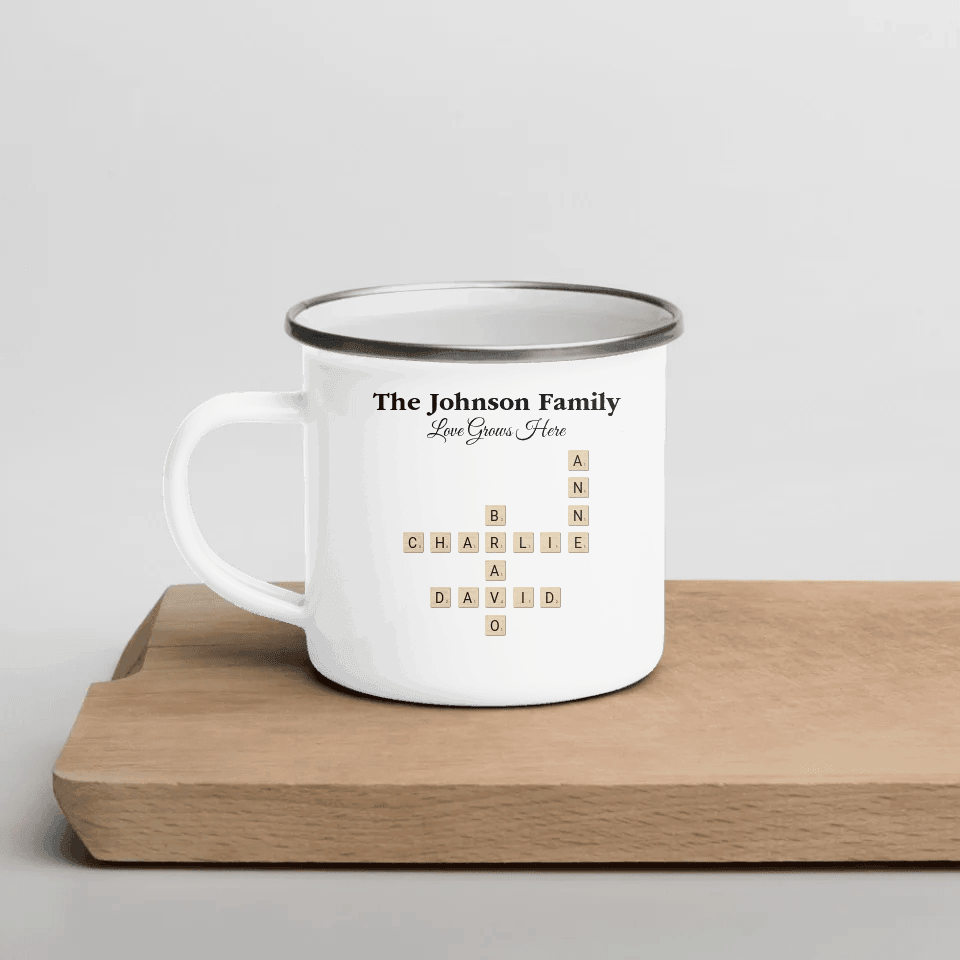 Custom Family Word Tile Mug - ARTFULANE