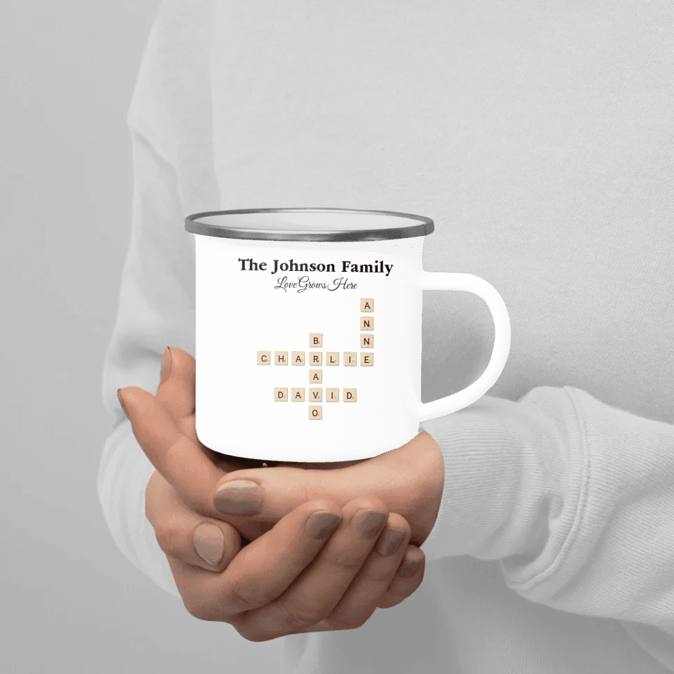 Custom Family Word Tile Mug - ARTFULANE