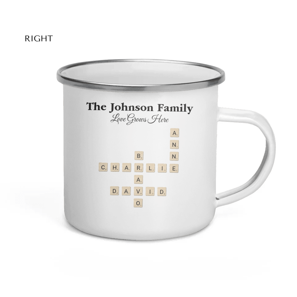 Custom Family Word Tile Mug - ARTFULANE