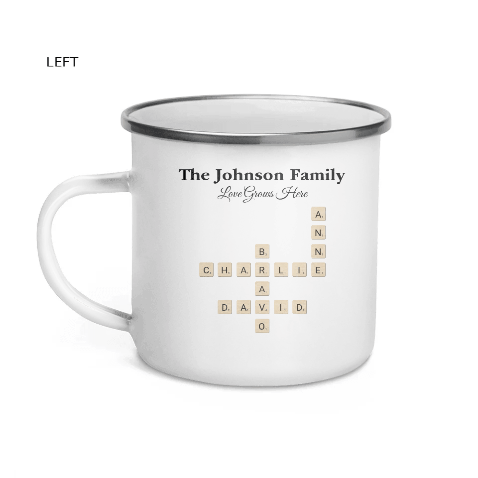 Custom Family Word Tile Mug - ARTFULANE