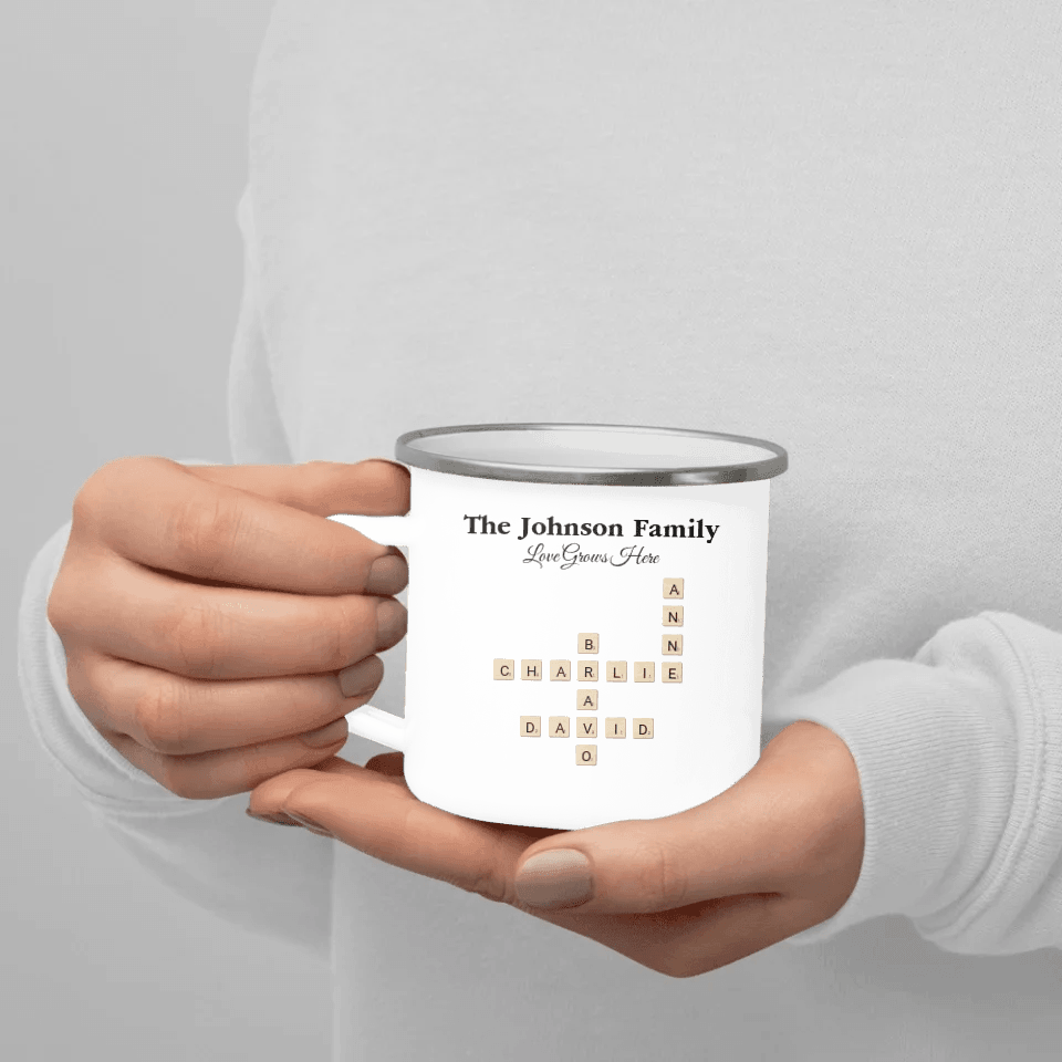 Custom Family Word Tile Mug - ARTFULANE