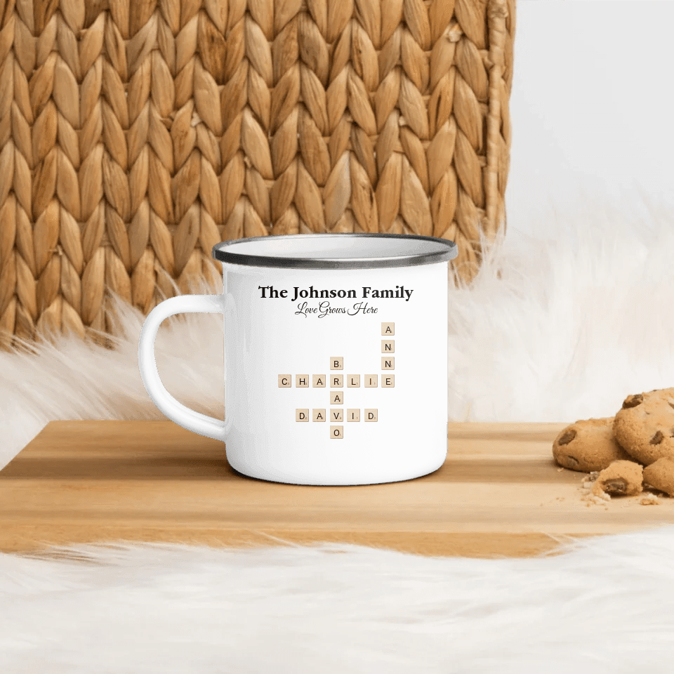 Custom Family Word Tile Mug - ARTFULANE