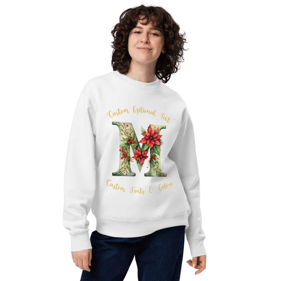 Custom Floral Christmas Alphabet Sweatshirt & Hoodie - ART-SWH233 - ARTFULANE