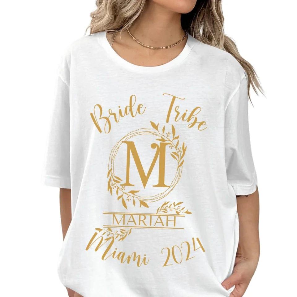 Custom Floral Initial Monogram T-Shirt - ART-TSH068 - ARTFULANE