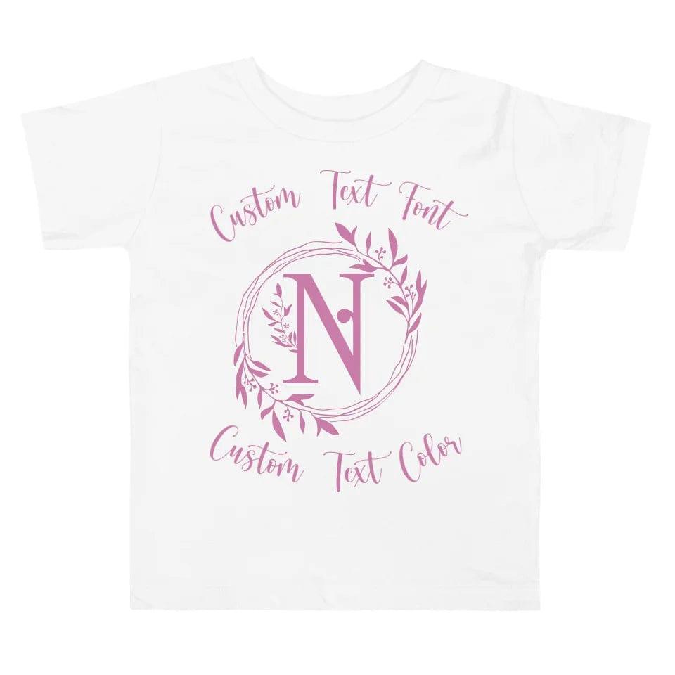 Custom Floral Initial T-Shirt - ART-TSH067 - ARTFULANE