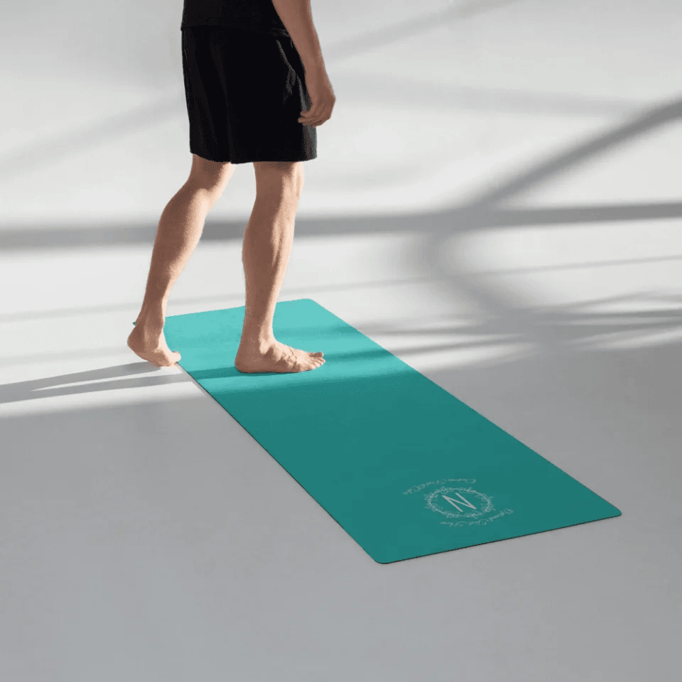 Custom Floral Monogram Yoga Mat - ARTFULANE