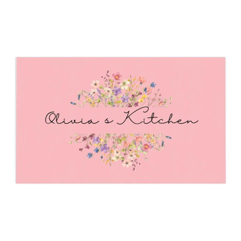 Custom Floral Split Monogram Kitchen Linens - ARTFULANE