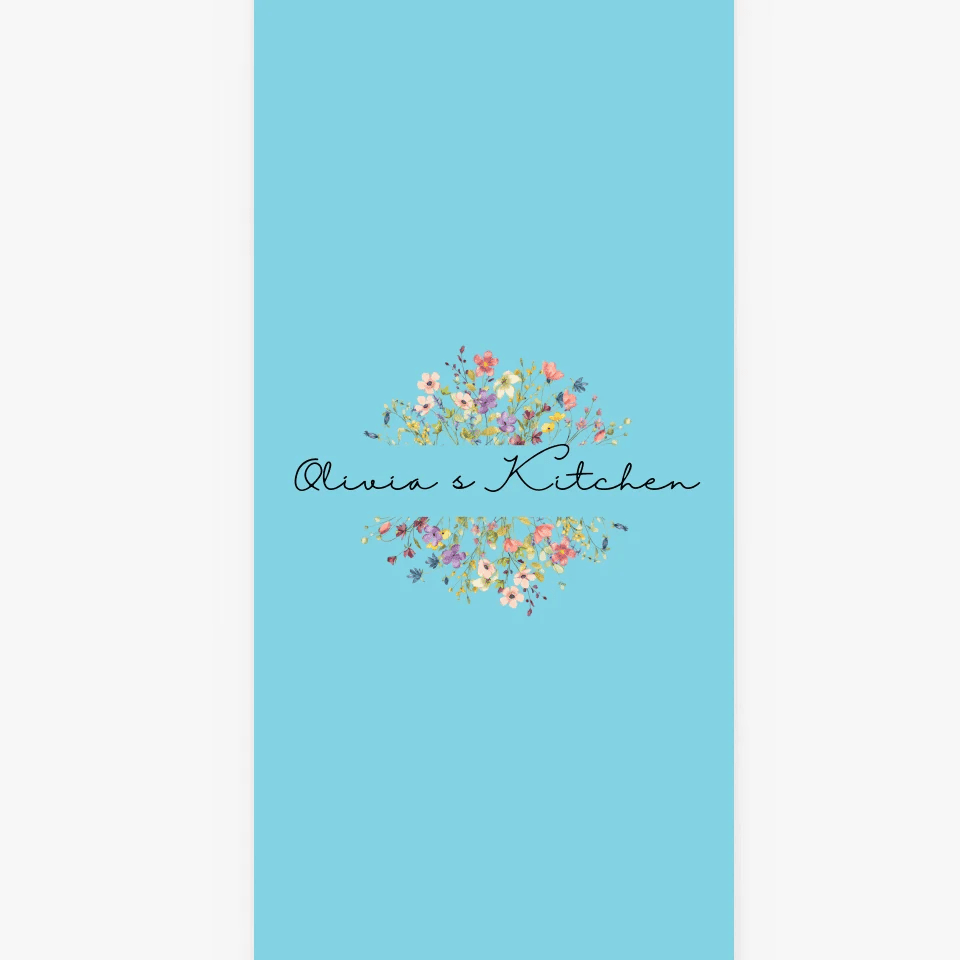 Custom Floral Split Monogram Kitchen Linens - ARTFULANE