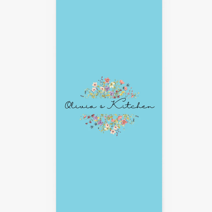 Custom Floral Split Monogram Kitchen Linens - ARTFULANE