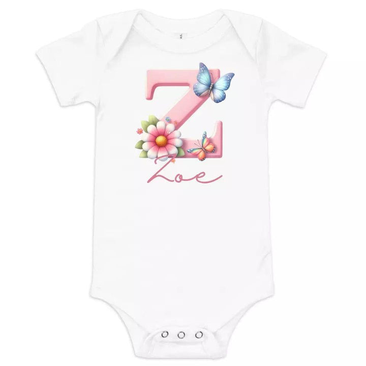 Custom Flowers and Butterflies Alphabet T-Shirt – ART-TSH017 - ARTFULANE