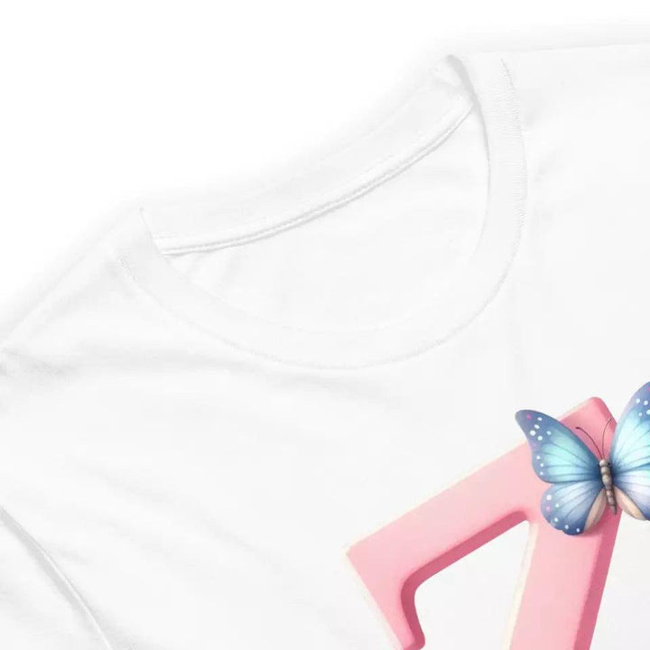 Custom Flowers and Butterflies Alphabet T-Shirt – ART-TSH017 - ARTFULANE