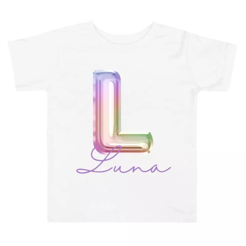 Custom Foil Balloon Rainbow Alphabet T-Shirt – ART-TSH004 - ARTFULANE