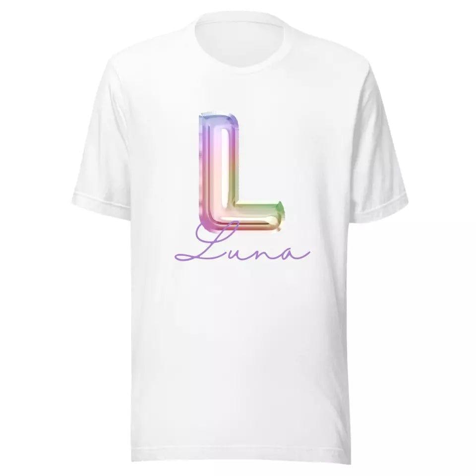 Custom Foil Balloon Rainbow Alphabet T-Shirt – ART-TSH004 - ARTFULANE