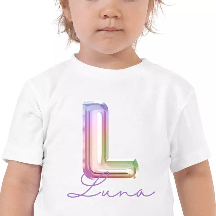 Custom Foil Balloon Rainbow Alphabet T-Shirt – ART-TSH004 - ARTFULANE