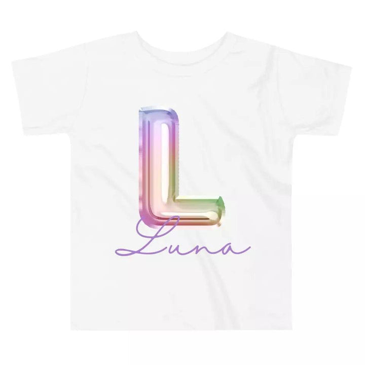 Custom Foil Balloon Rainbow Alphabet T-Shirt – ART-TSH004 - ARTFULANE