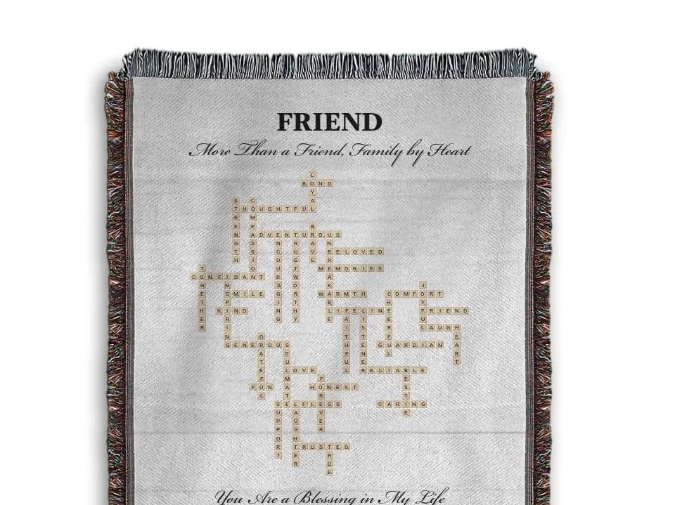 Custom Friend Word Tile Blanket - ARTFULANE