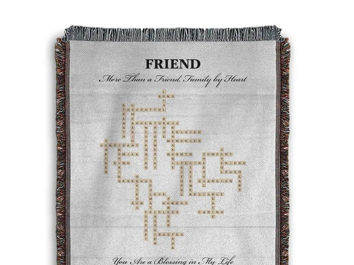 Custom Friend Word Tile Blanket - ARTFULANE