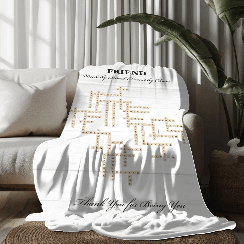 Custom Friend Word Tile Blanket - ARTFULANE