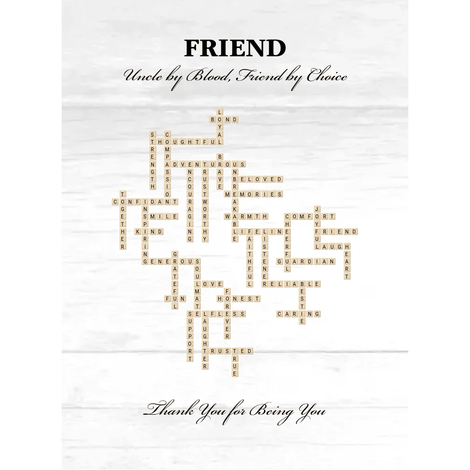 Custom Friend Word Tile Blanket - ARTFULANE