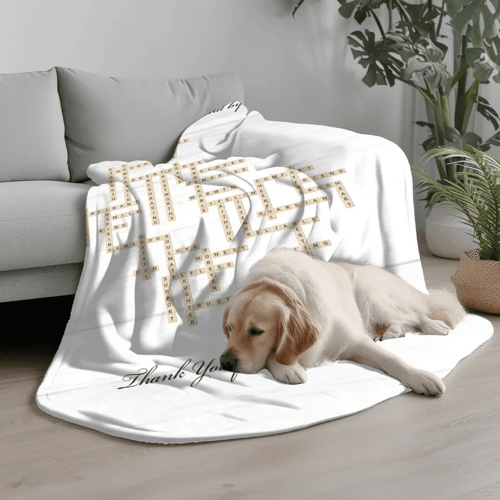 Custom Friend Word Tile Blanket - ARTFULANE