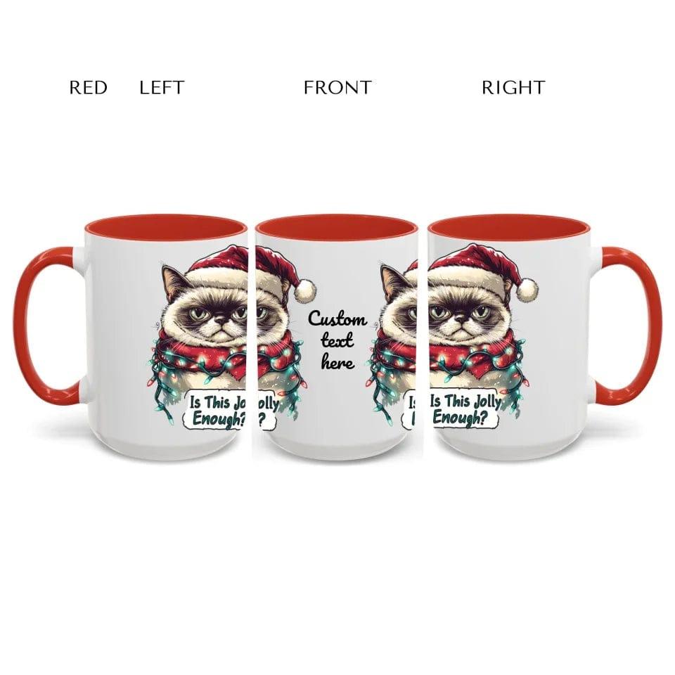 Custom Funny Cat Christmas Mug - ARTFULANE