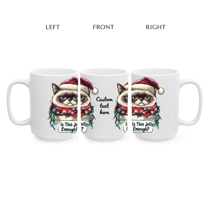 Custom Funny Cat Christmas Mug - ARTFULANE