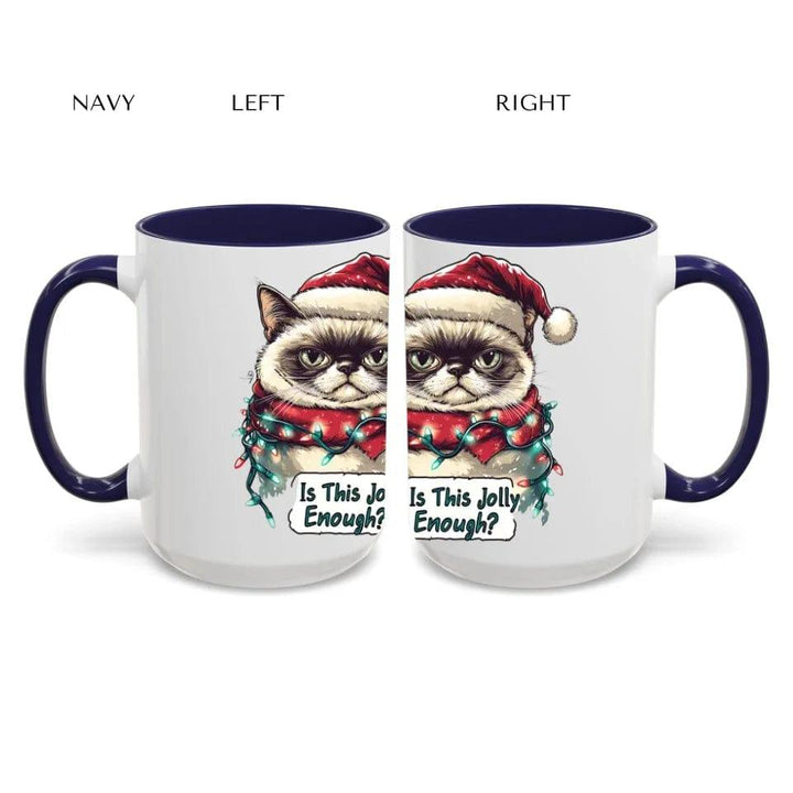 Custom Funny Cat Christmas Mug - ARTFULANE