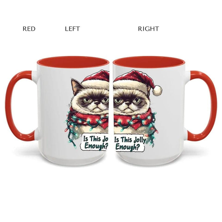 Custom Funny Cat Christmas Mug - ARTFULANE