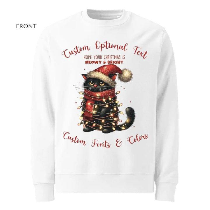 Custom Funny Christmas Black Cat Sweatshirt & Hoodie - ART-SWH215 - ARTFULANE