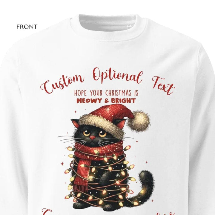 Custom Funny Christmas Black Cat Sweatshirt & Hoodie - ART-SWH215 - ARTFULANE