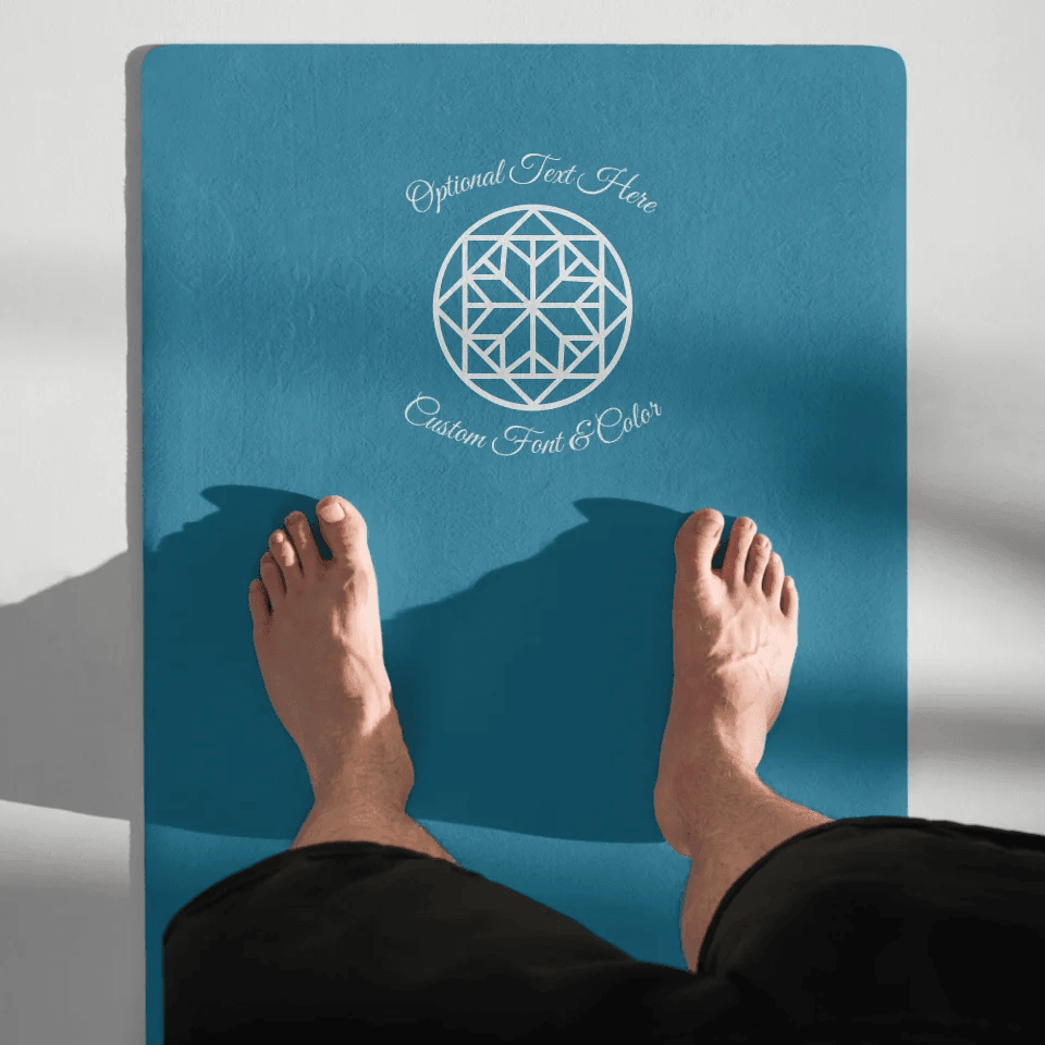 Custom Geometric Circle Line Art Yoga Mat - ARTFULANE