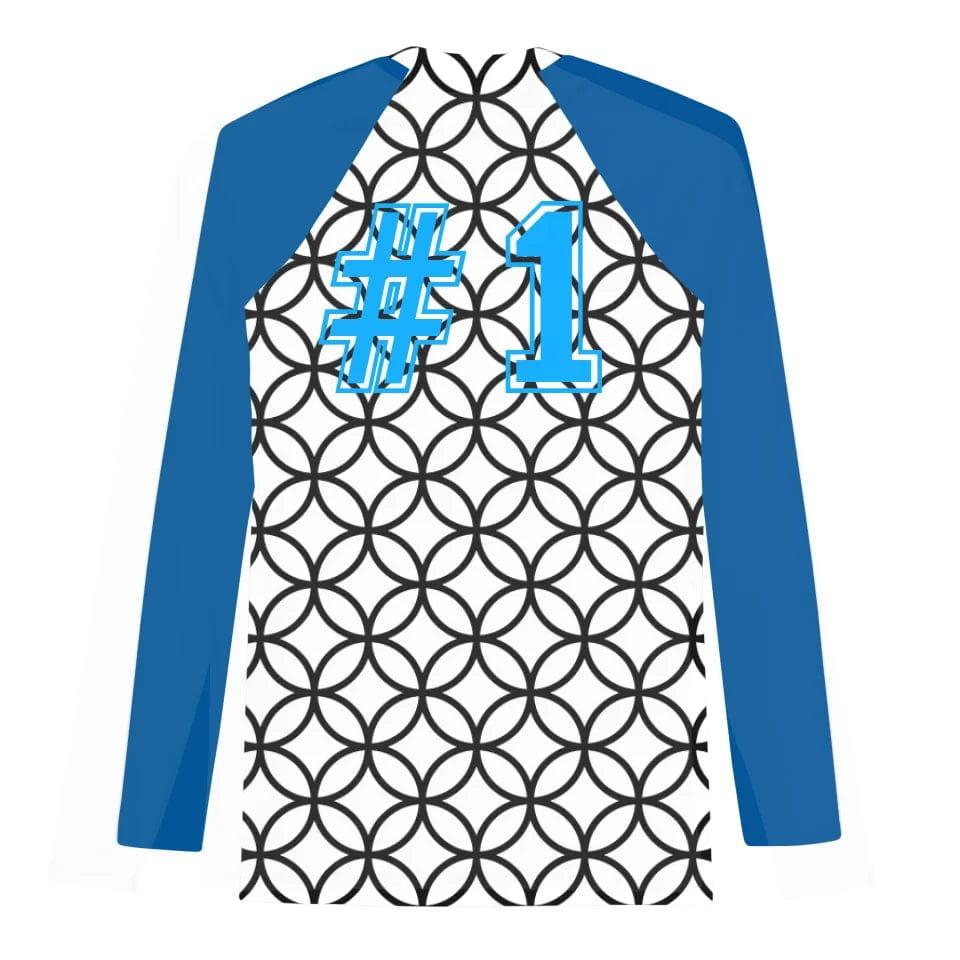 Custom Geometric Line Art Rash Guard - ART-RGD325 - ARTFULANE