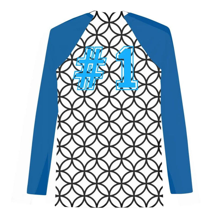 Custom Geometric Line Art Rash Guard - ART-RGD325 - ARTFULANE