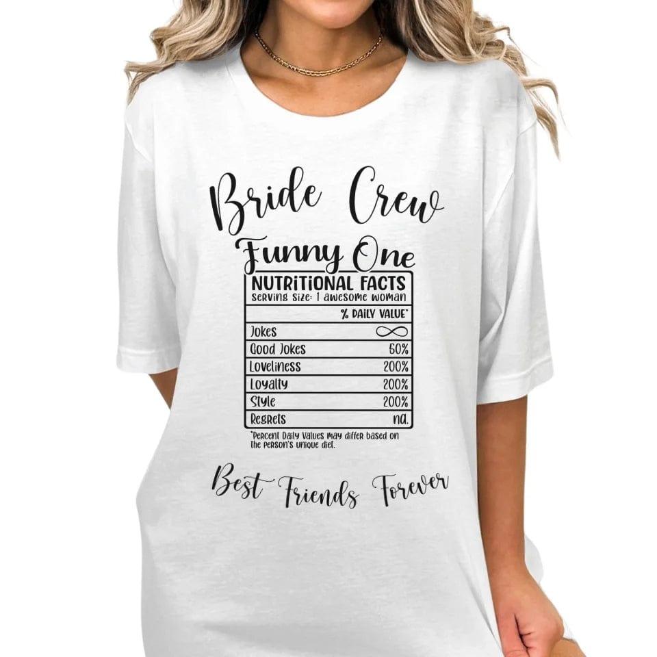 Custom Girl Trip Personality Nutrition Facts T-Shirt - ART-TSH061 - ARTFULANE