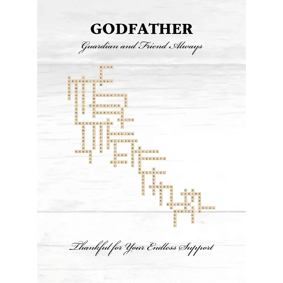 Custom Godfather Word Tile Blanket - ARTFULANE