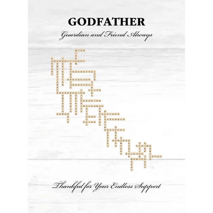 Custom Godfather Word Tile Blanket - ARTFULANE