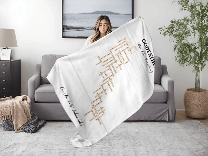 Custom Godfather Word Tile Blanket - ARTFULANE