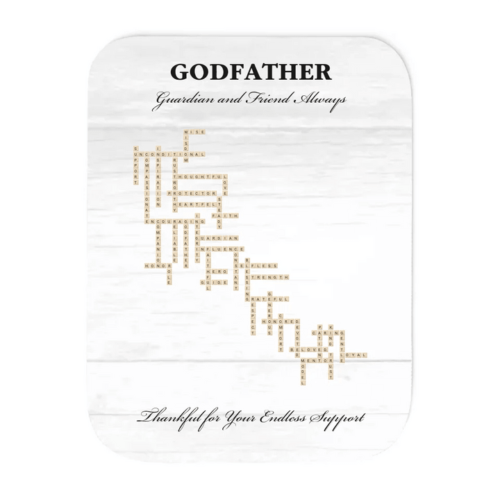 Custom Godfather Word Tile Blanket - ARTFULANE