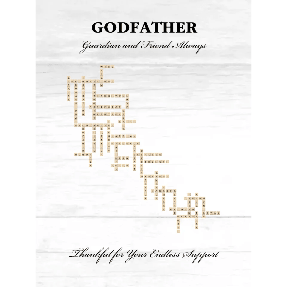 Custom Godfather Word Tile Blanket - ARTFULANE