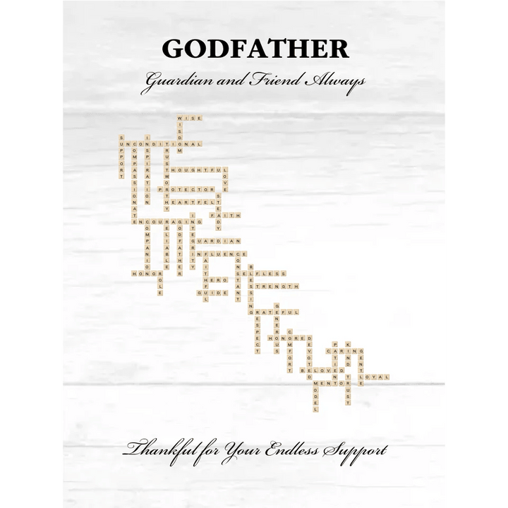 Custom Godfather Word Tile Blanket - ARTFULANE