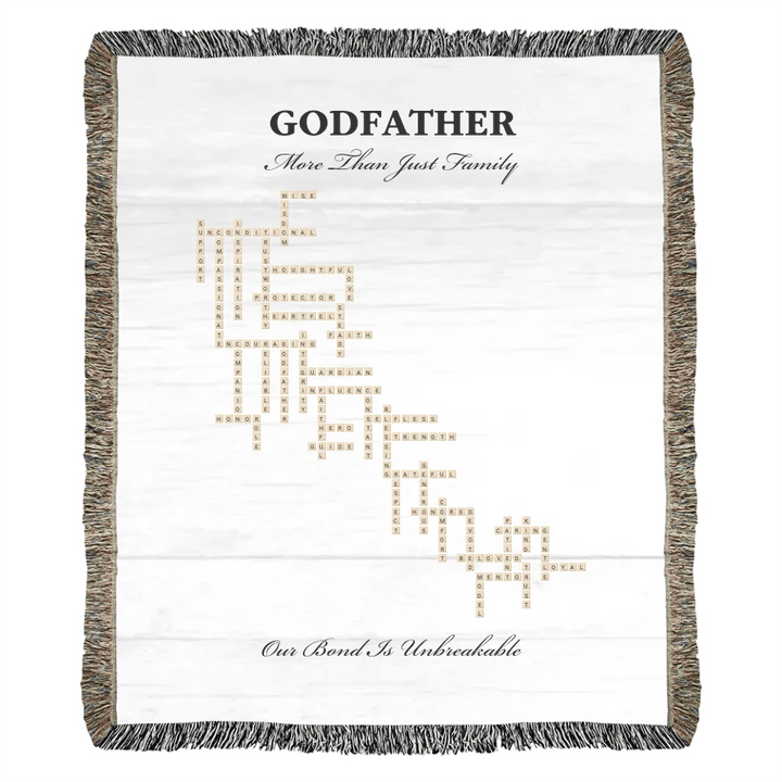 Custom Godfather Word Tile Blanket - ARTFULANE