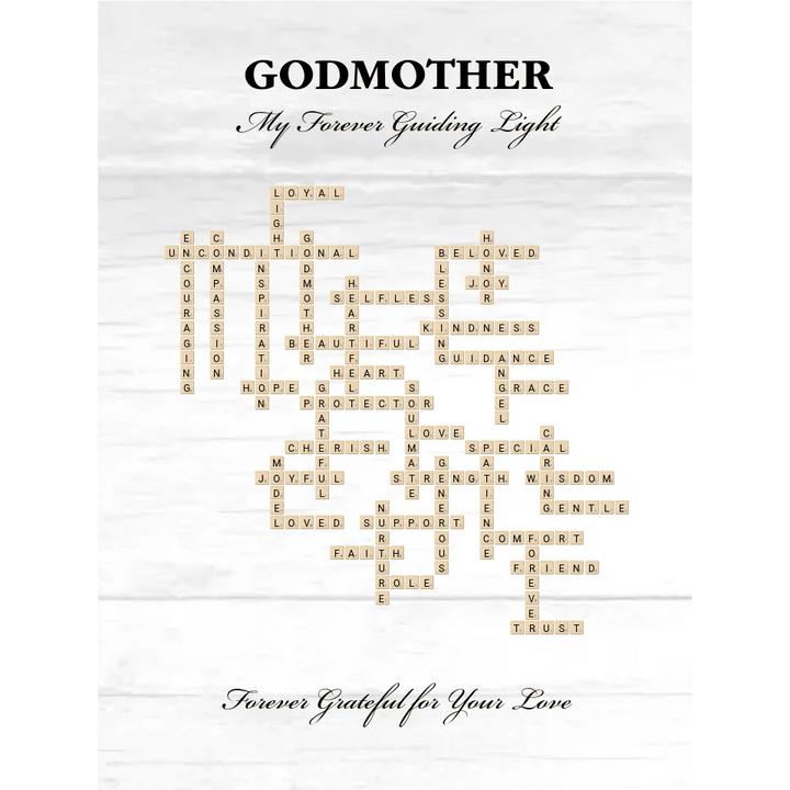 Custom Godmother Word Tile Blanke - ARTFULANE