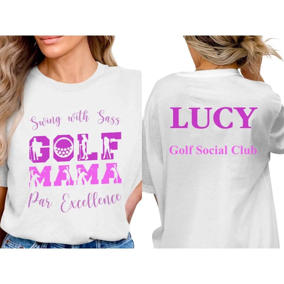 Custom Golf Lady Icon Font T-Shirt - ART-TSH095 - ARTFULANE