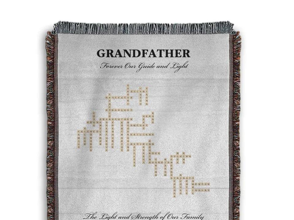 Custom Grandfather Word Tile Blanket - ARTFULANE