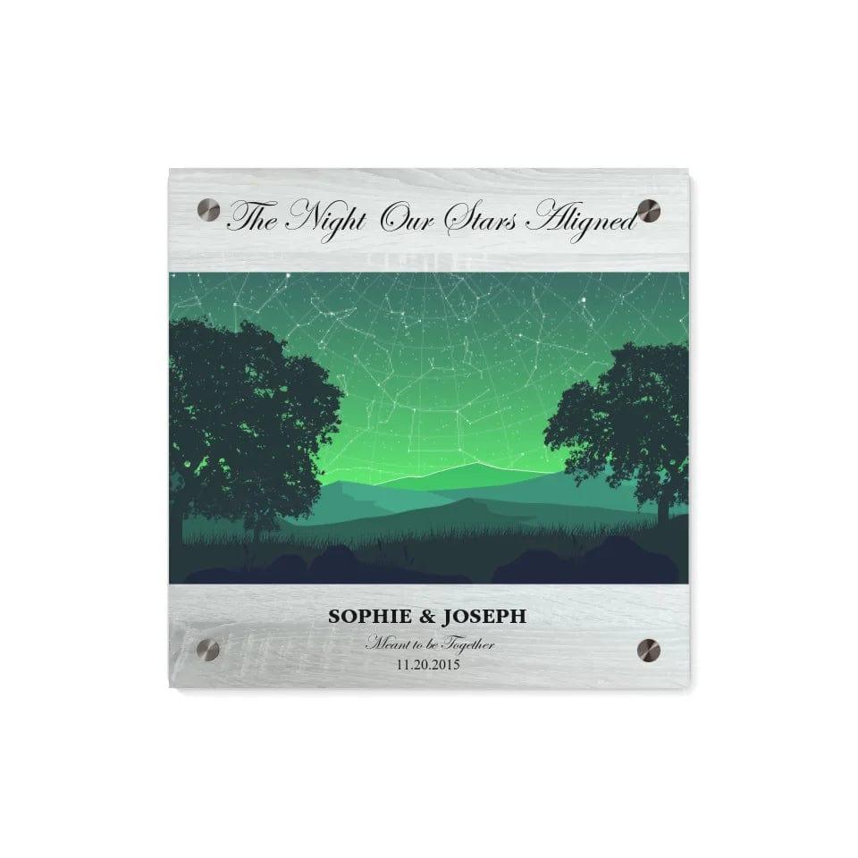 Custom Green Landscape Star Map - ARTFULANE