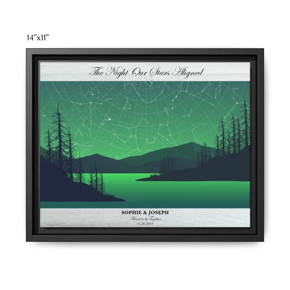 Custom Green River Landscape Star Map - ARTFULANE