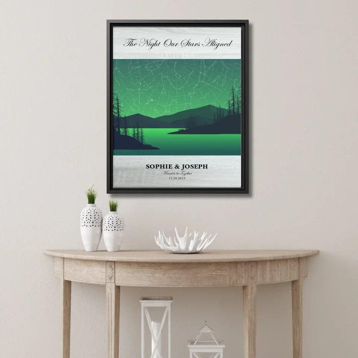 Custom Green River Landscape Star Map - ARTFULANE