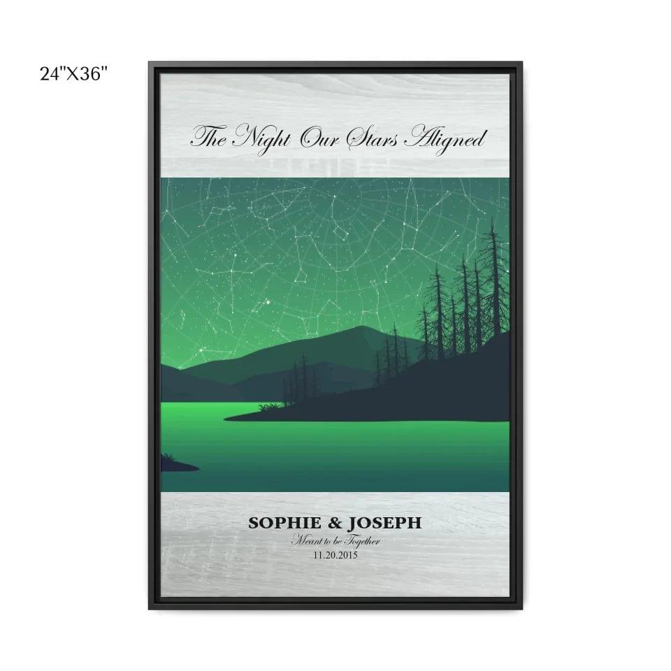 Custom Green River Landscape Star Map - ARTFULANE