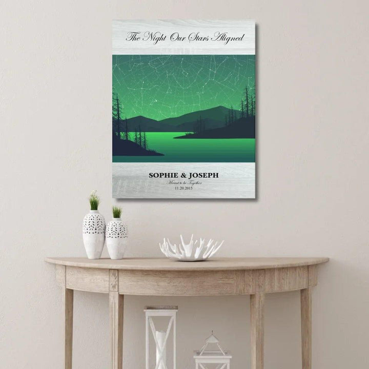 Custom Green River Landscape Star Map - ARTFULANE