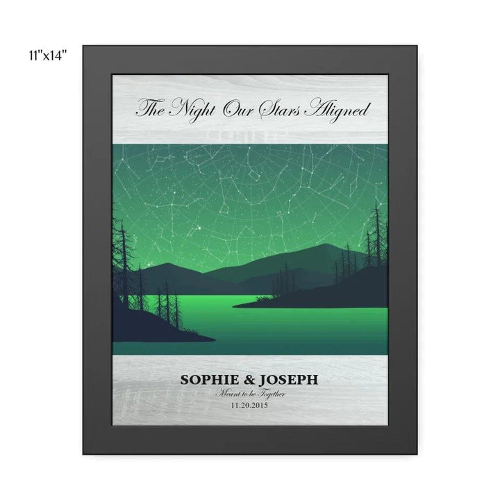 Custom Green River Landscape Star Map - ARTFULANE